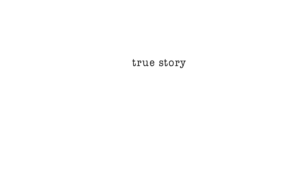 Isolated True Story Text on Transparent Background