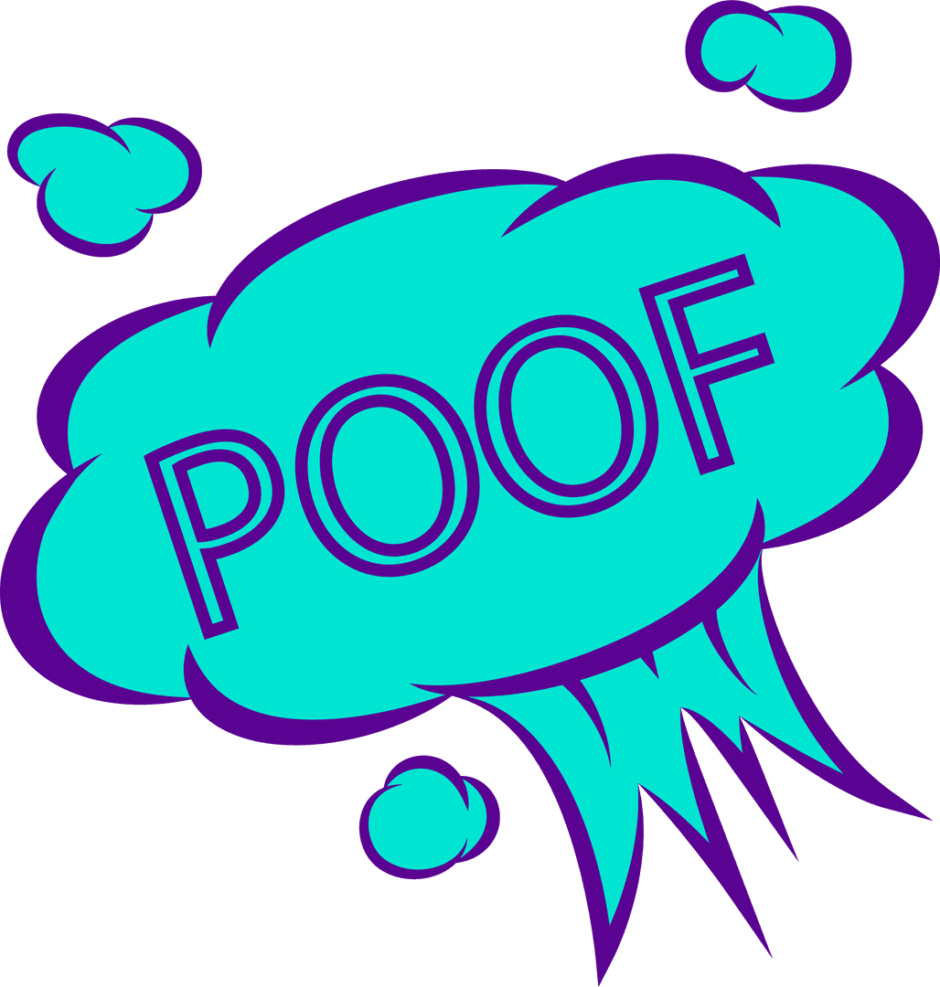 Cartoon Explosion POOF with Dynamic Puffs on Transparent Backdrop