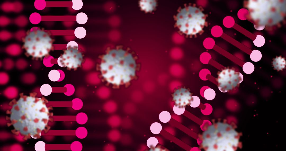 Abstract Virus and DNA Structure in Vibrant Light