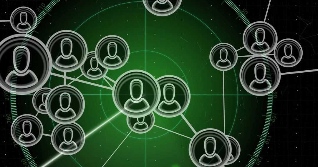 Global Digital Network Visualization with People Icons