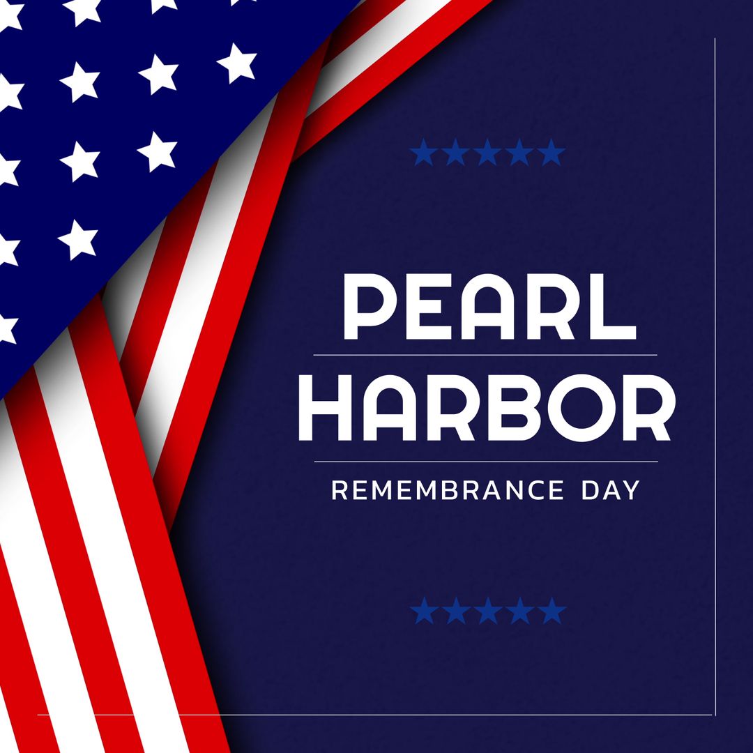 Pearl Harbor Remembrance Day Design with USA Flag Elements