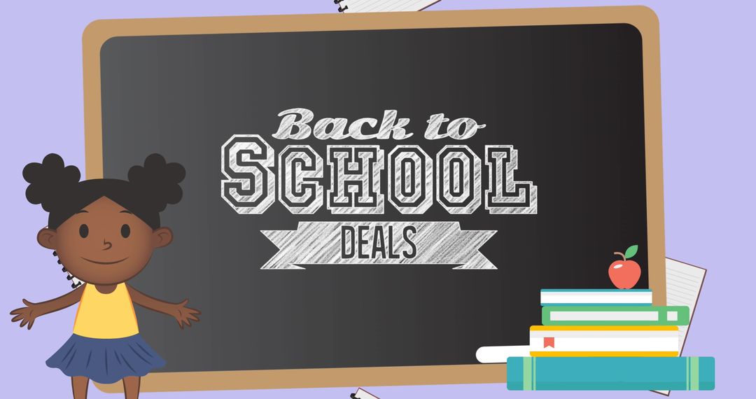 Back to School Chalkboard Promotion with Supplies