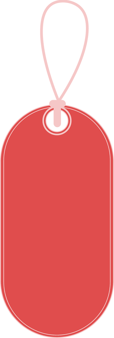 Red Gift Label Tag on Transparent Background Birthday Celebration