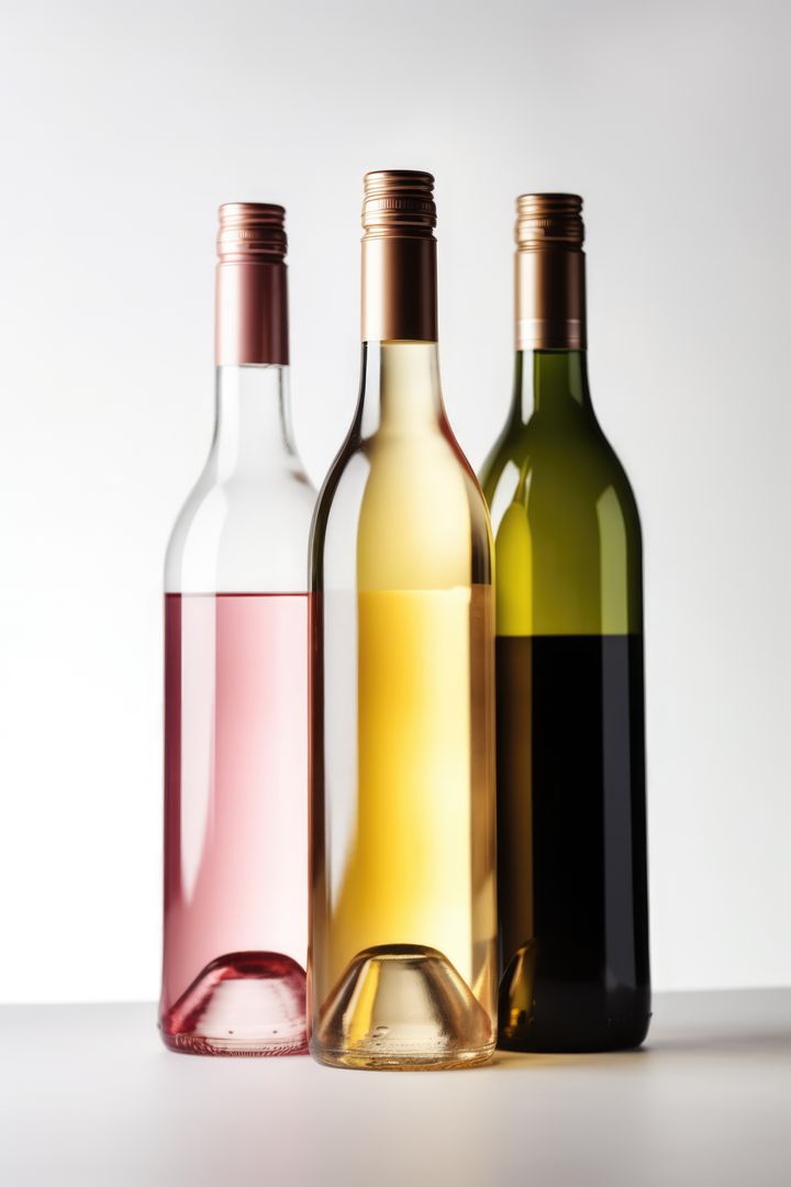 Assorted Wine Bottles on White Background - Free Images, Stock Photos and Pictures on Pikwizard.com