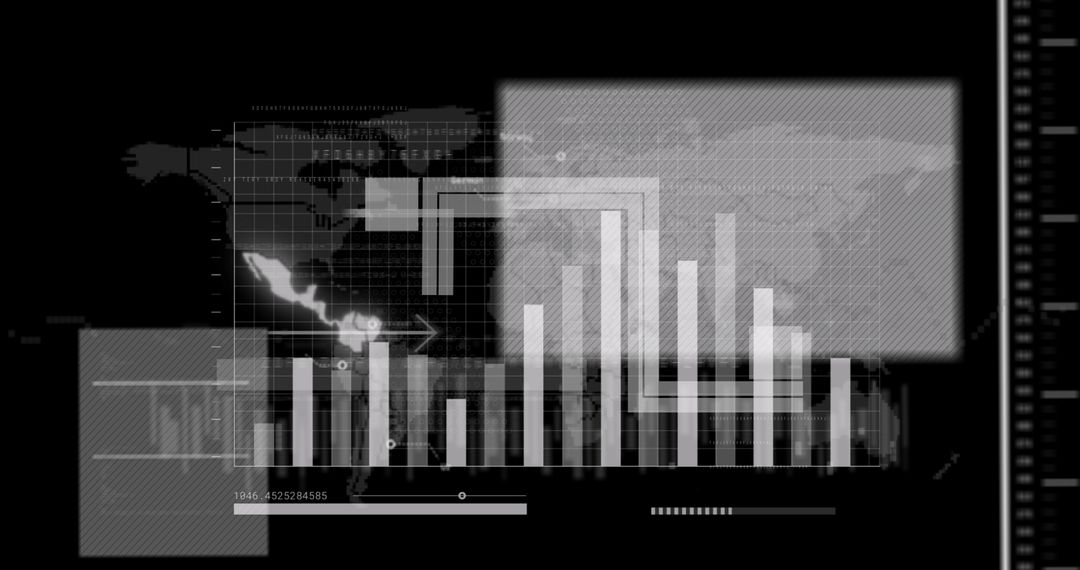 Digital data analytics with global connectivity visualization