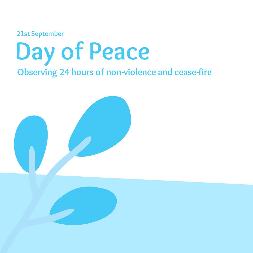 International Day of Peace Celestial Blue Poster Design - Download Free Stock Templates Pikwizard.com