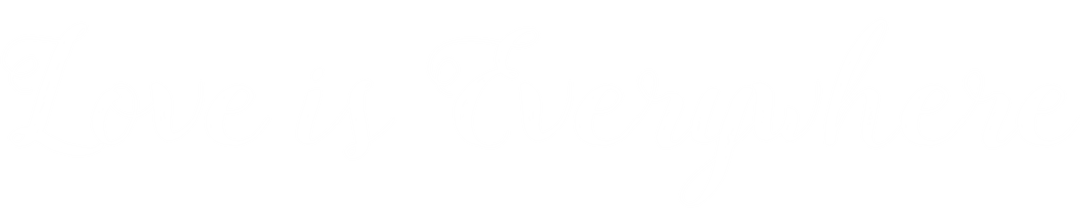 Romantic Love is Everywhere Text with Transparent Background