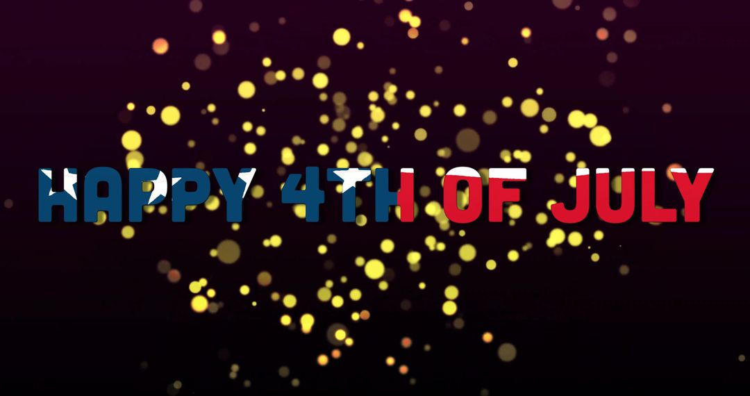 Patriotic 4th of July Celebration with Golden Bokeh Lights
