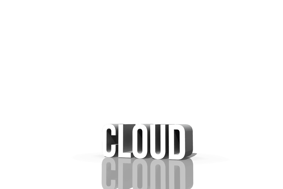 3D Cloud Text on Transparent Background with Reflective Effect - Download Free Stock Images Pikwizard.com
