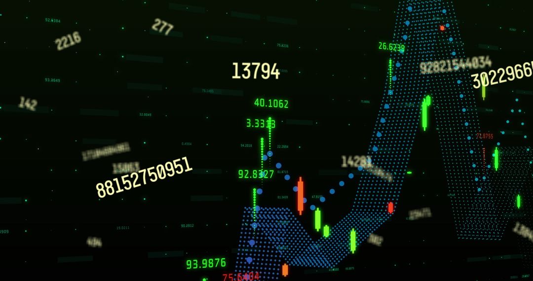 Digital Forex Data Visualization with Growing Trend