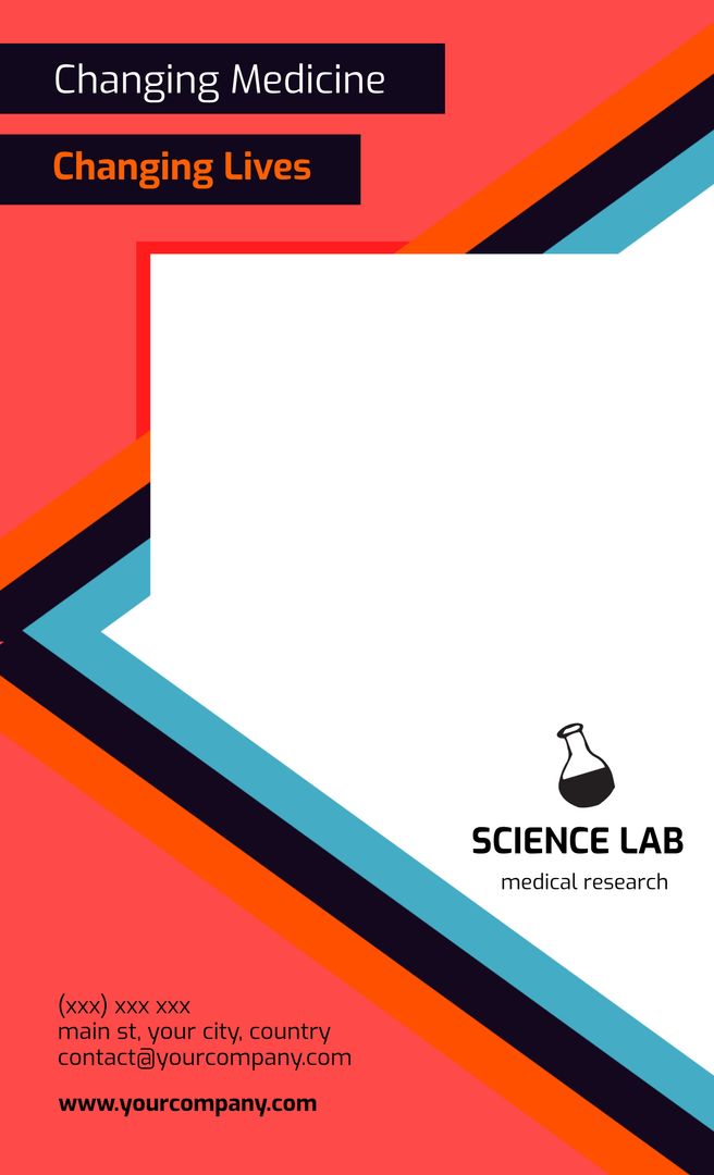 Innovative Medical Conference Flyer Design with Geometric Patterns