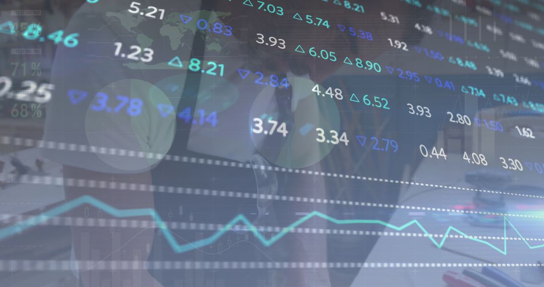 Digital Finance Stock Market Data Overlay with Global Connections