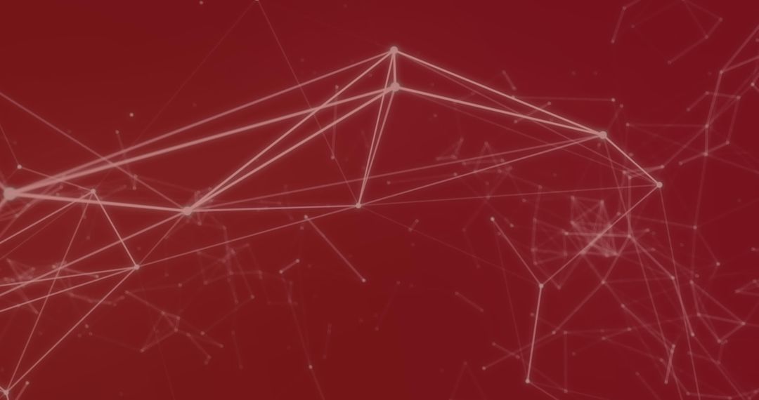 Abstract Network Lines on Red Background