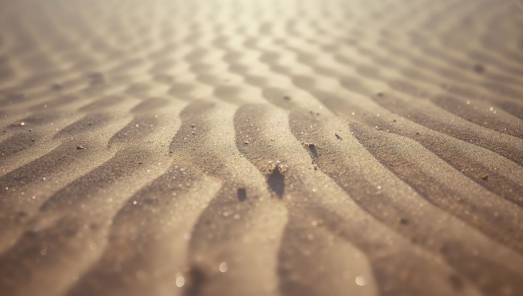 Peaceful Rippled Sand Patterns in Desert Scene
