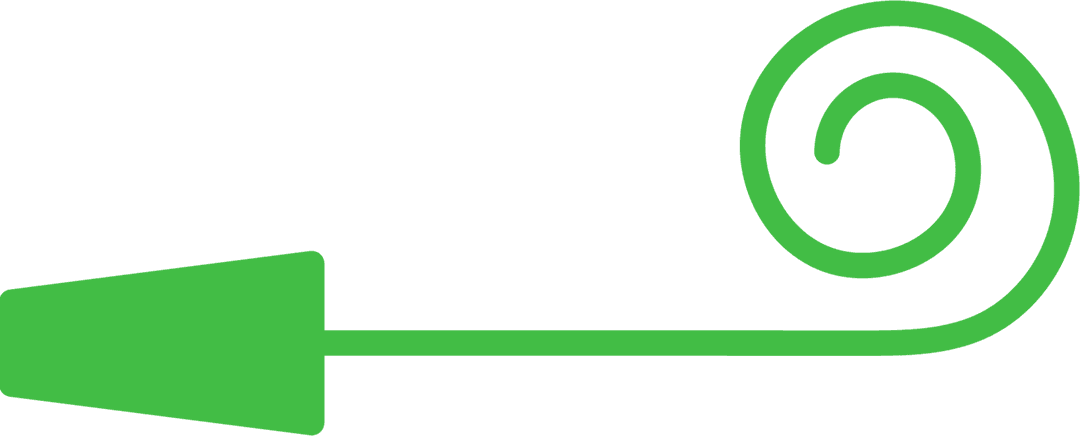 Abstract Green Swirl Design on Transparent Background