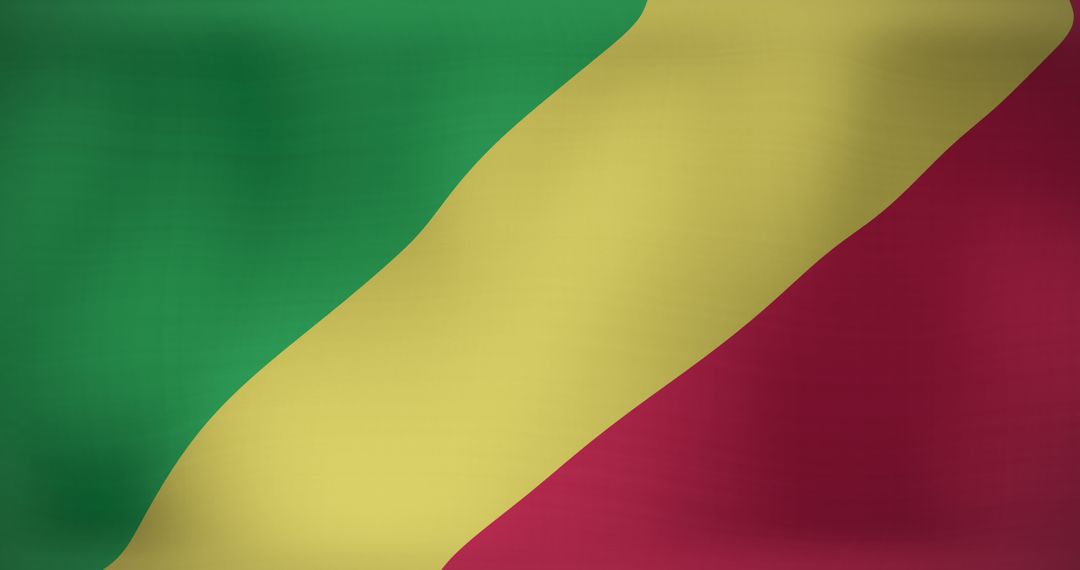 Waving Flag of Congo with Dynamic Movement