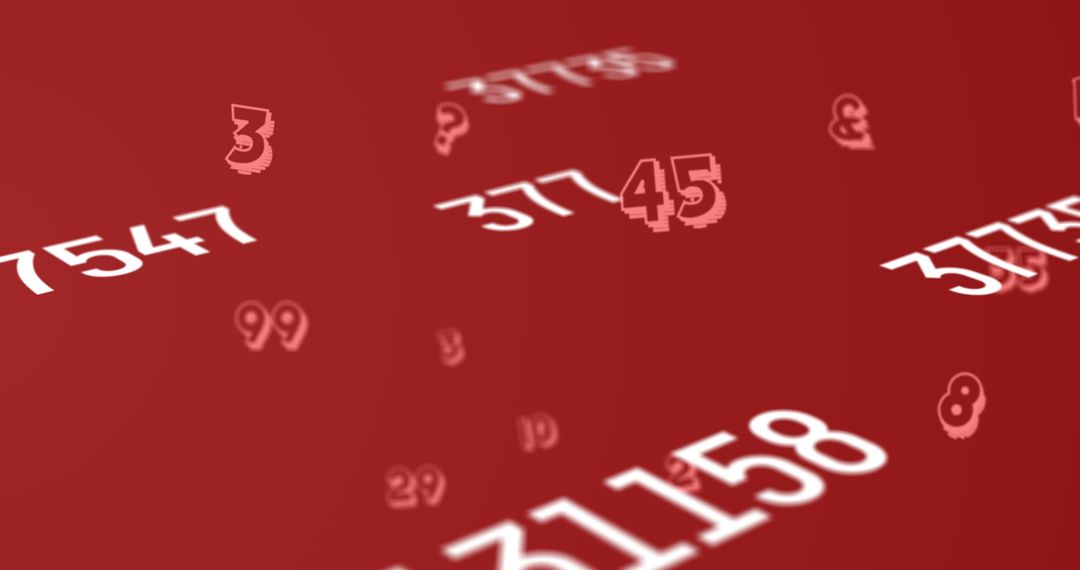 Floating Random Numbers on Dynamic Red Background