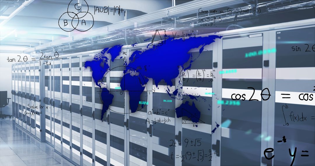 Global Networking and Data Processing in Modern Server Room