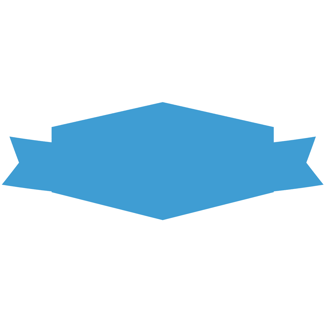 Blue Ribbon Banner on Transparent Background for Versatile Design Use