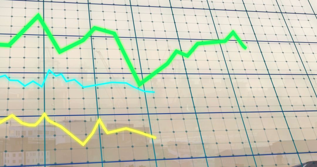 Dynamic Financial Graph with Transparency Effect Overlay