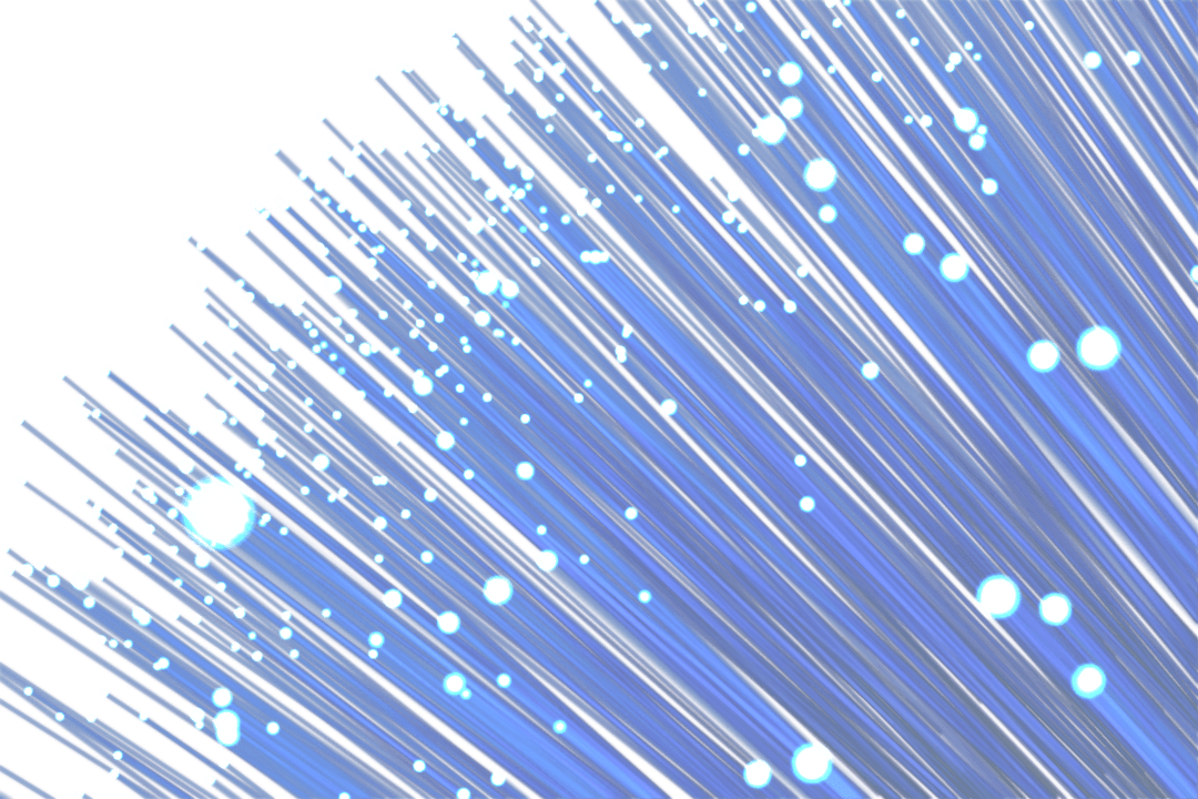 Blue Fiber Optic Lights on Transparent Background Illustration