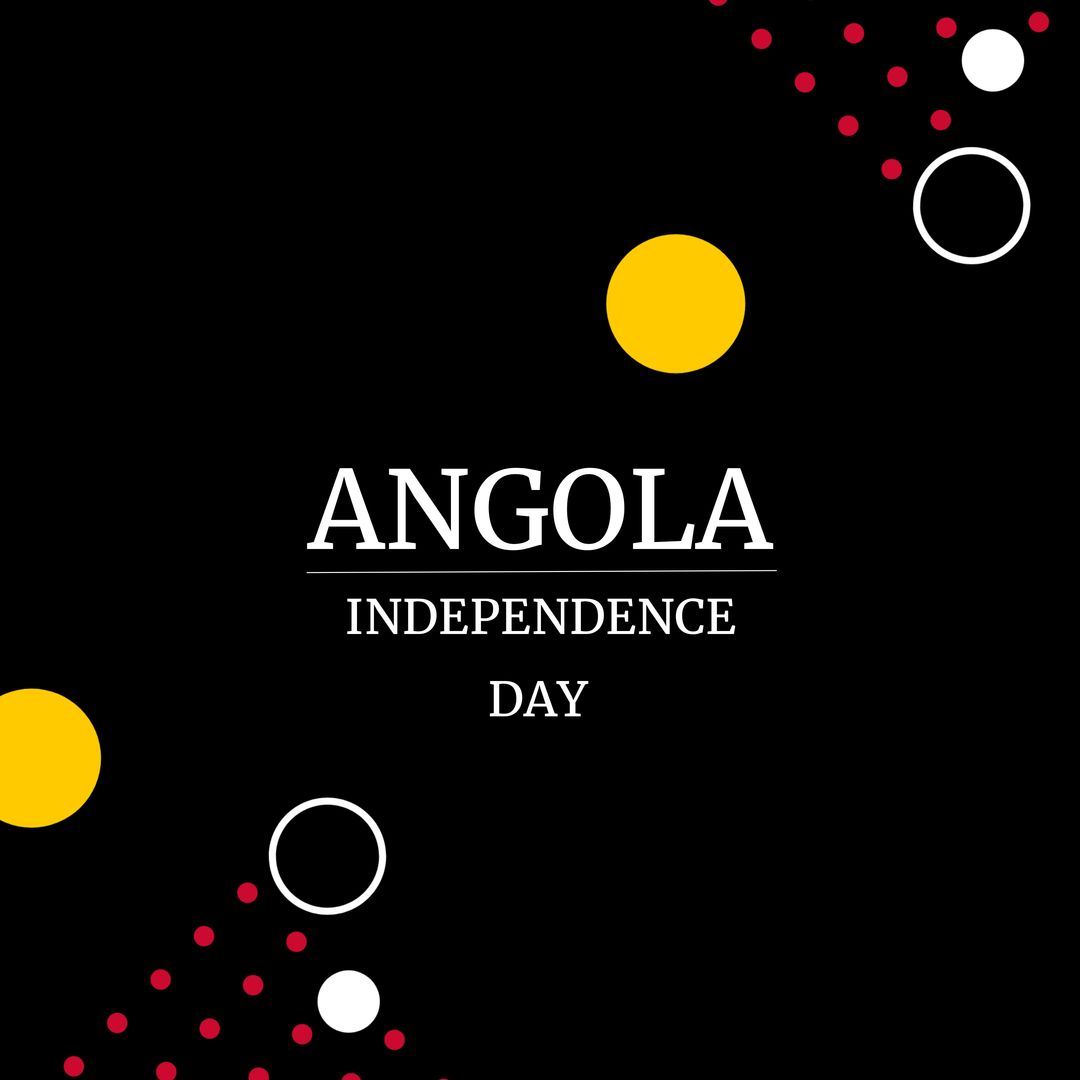 Angola Independence Day Celebration Illustration with Circular Patterns - Download Free Stock Templates Pikwizard.com