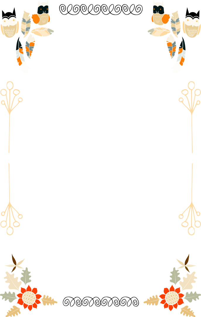 Charming Birds Framed Garland on Transparent Design