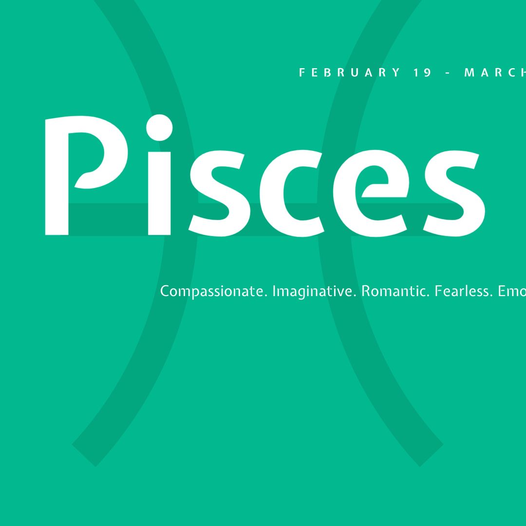 Pisces Zodiac Sign Poster Design With Key Attributes - Download Free Stock Templates Pikwizard.com