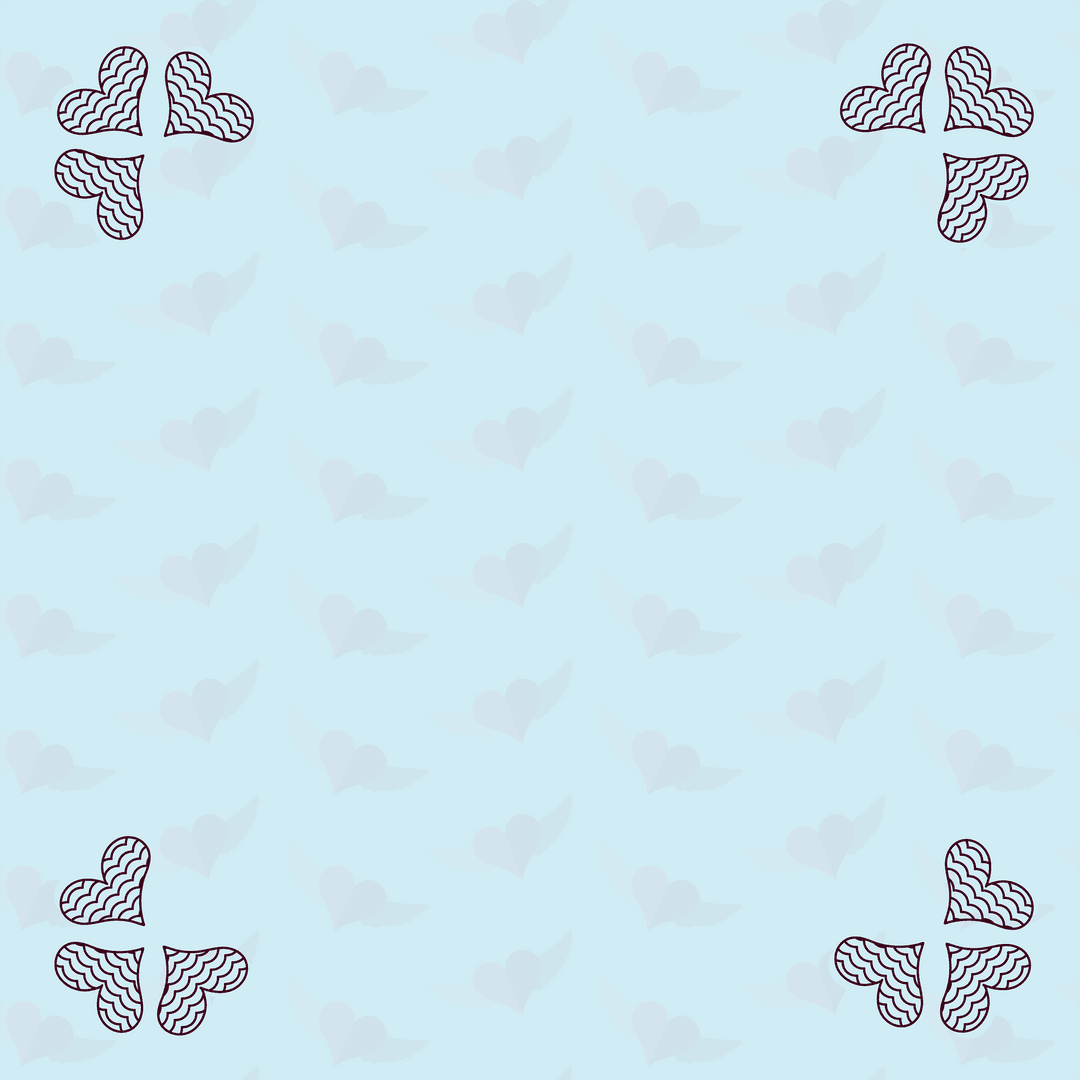 Colorful Heart Pattern on Transparent Background for Art and Design