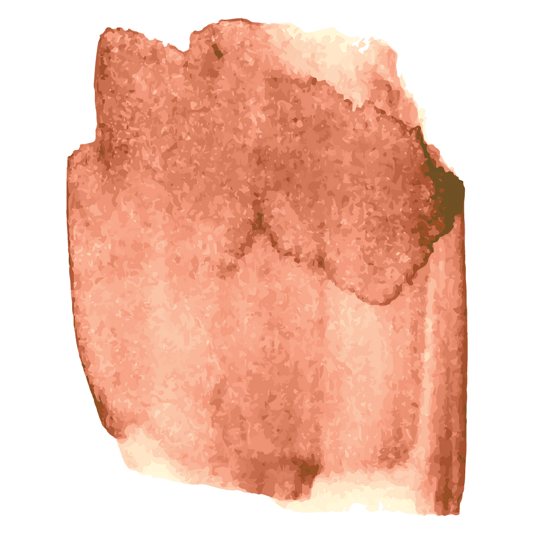 Red Paint Smudge Illustration on Transparent Background