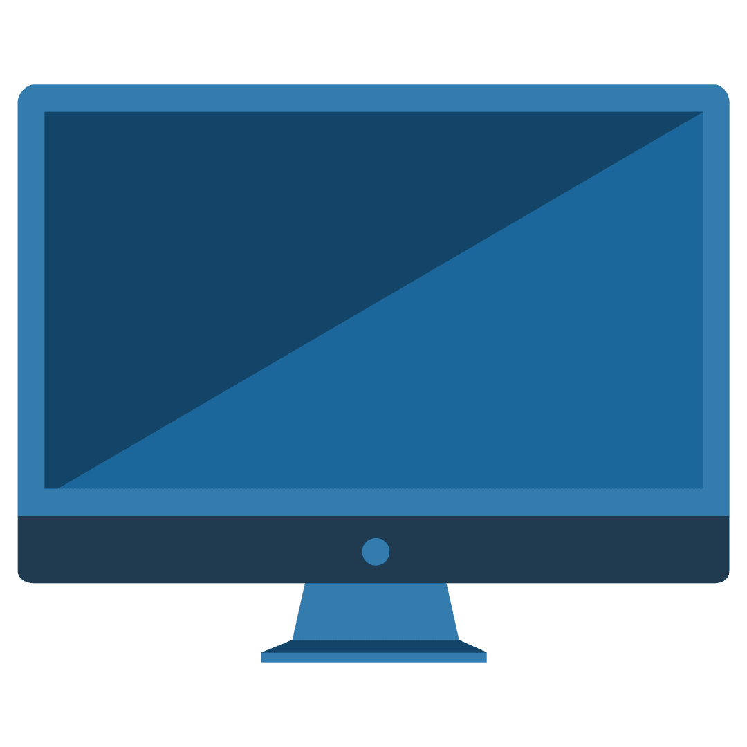 Blue Desktop Computer Icon on Transparent Background - Download Free Stock Images Pikwizard.com