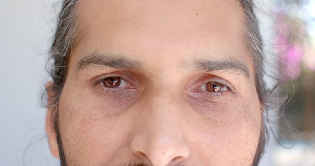 Close-up of Man Meditating Calmly, Relaxation and Peacefulness