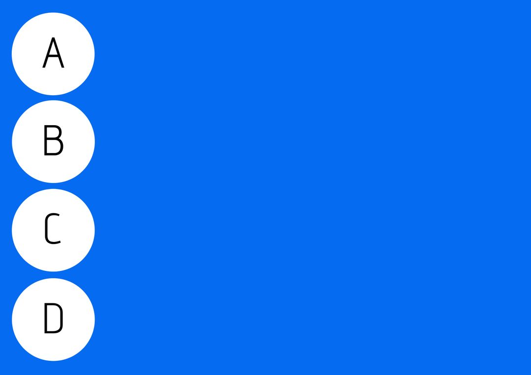 Bold Blue Educational Template with Lettered Circles