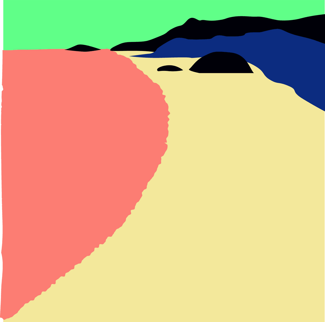 Colorful Vector Landscape on Transparent Background for Nature Concepts