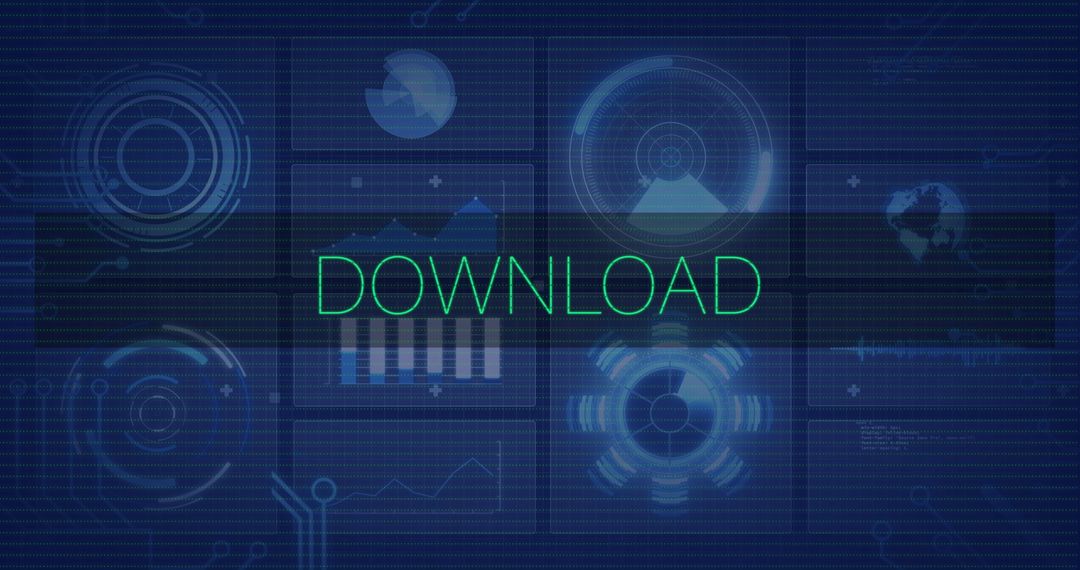 Digital Download Concept with Data Processing Interface