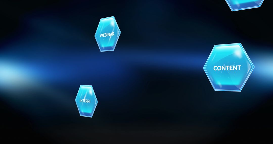 Digital Interfaces Exploring Modern Education Concepts on Blue Background