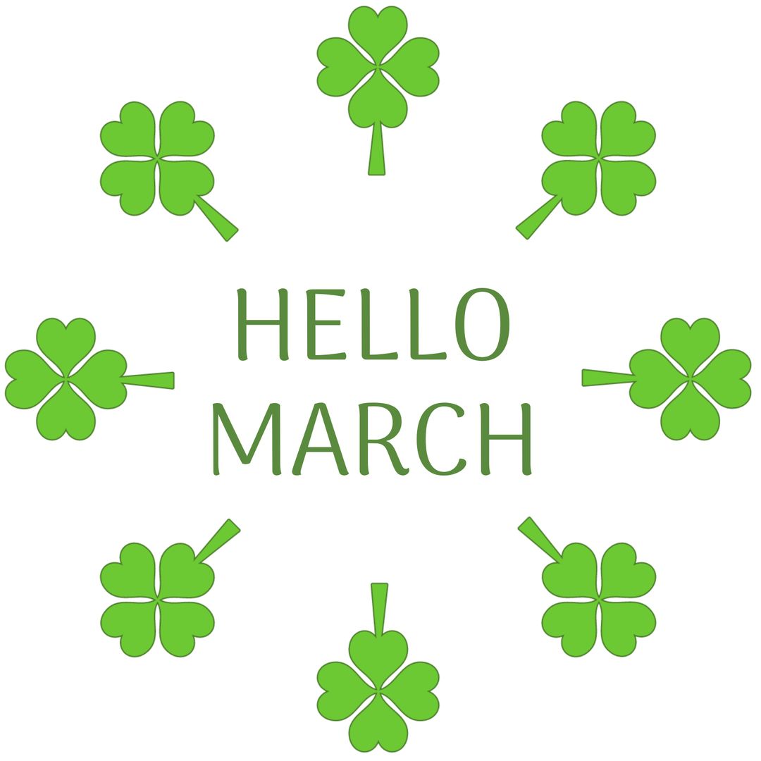 Celebrating the onset of spring the shamrocks symbolize good luck