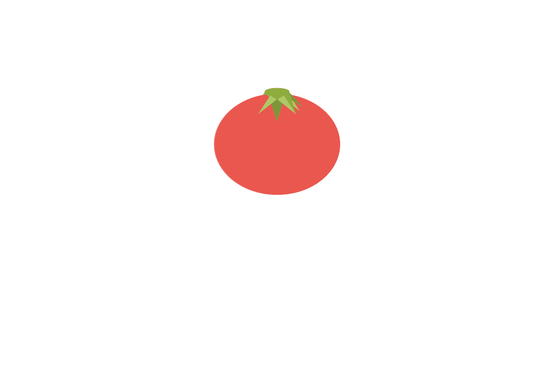 Digital Red Tomato Illustration on Transparent Background