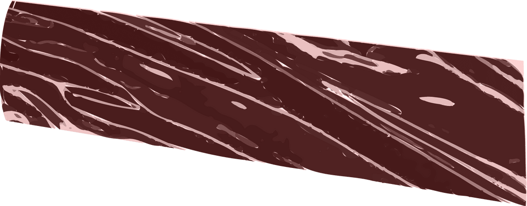 Elongated Marbled Beef Strip Vector on Transparent Background