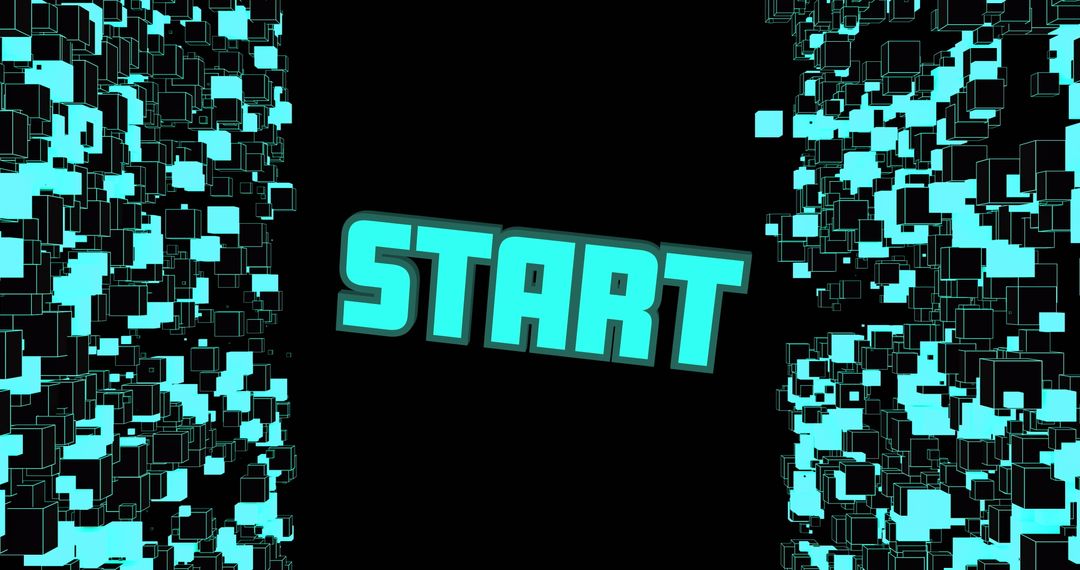 Digital Start Screen with Geometric Connections