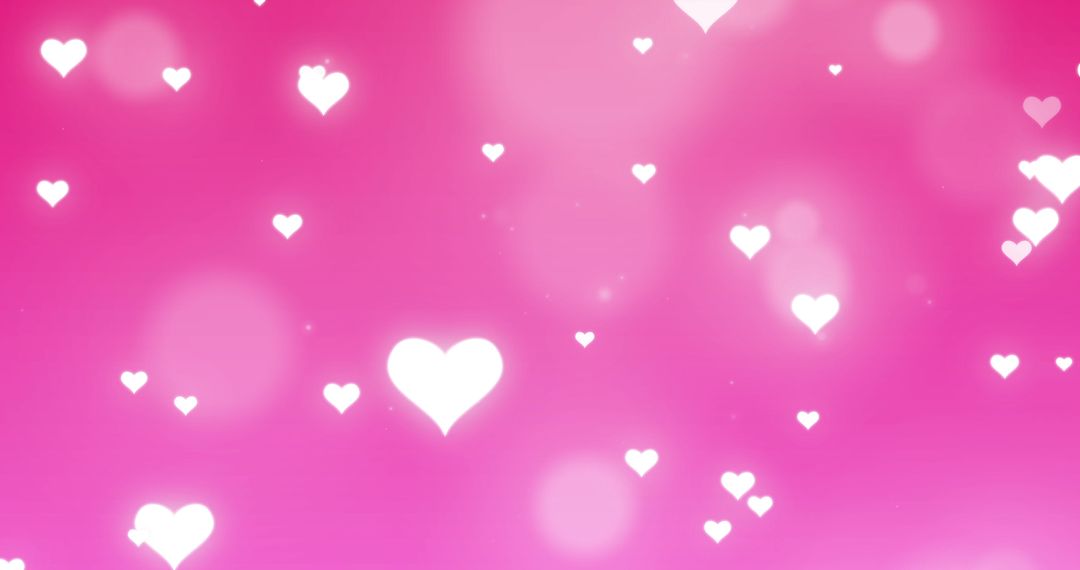 Floating Hearts on Soft Pink Background for Romance-Themed Designs