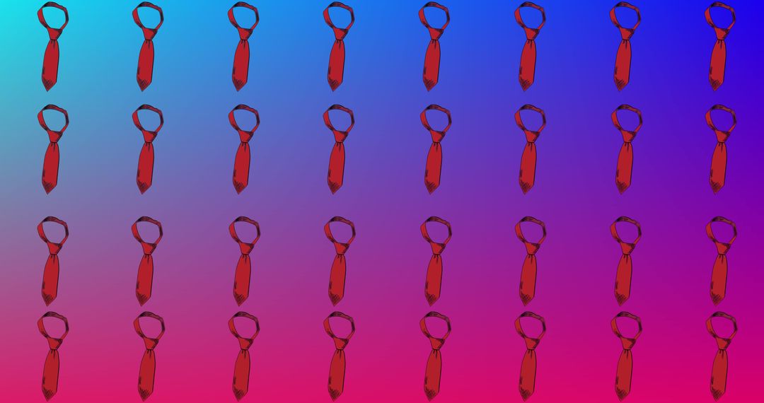 Red Neckties Pattern on Gradient Background