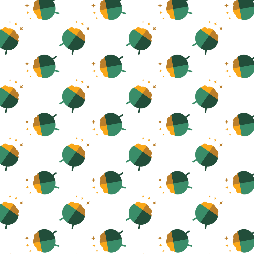 Colorful Turtles Pattern on Transparent Background for Creative Design