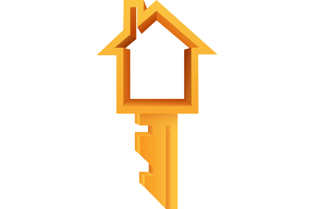Lemon House Key Vector on Transparent Background