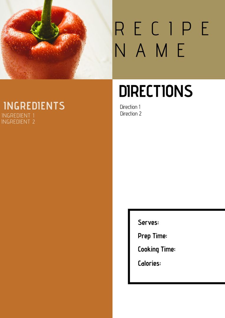 Recipe Template Showcasing Fresh Tomato for Culinary Uses