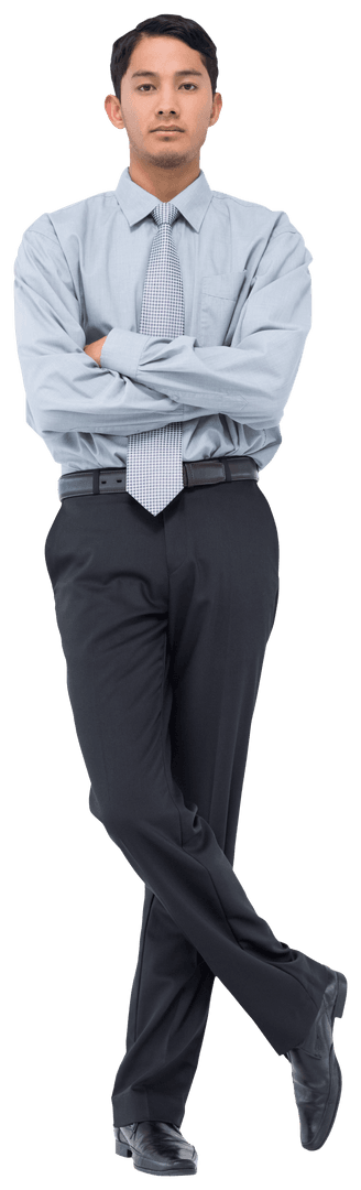 Serious Spanish Businessman Standing on Transparent Background