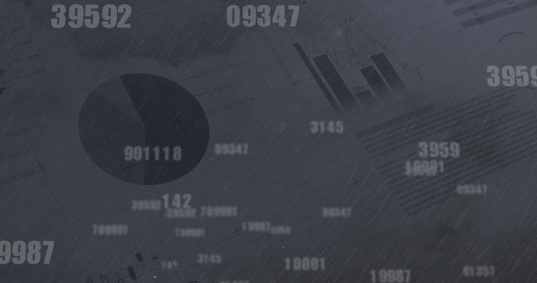 Digital Data Overlay with Floating Statistical Numbers - Free Images, Stock Photos and Pictures on Pikwizard.com