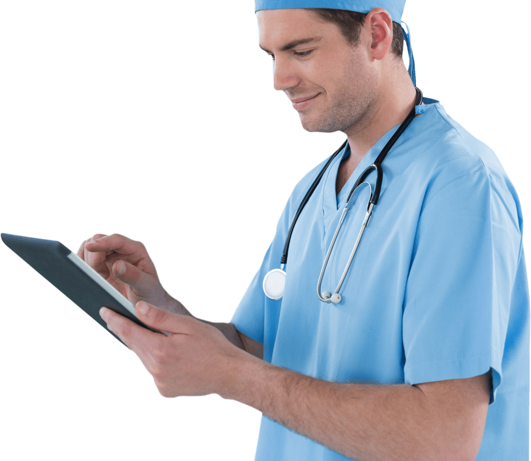 Transparent Surgeon's Efficiency Enhancing Tablet Use in Healthcare