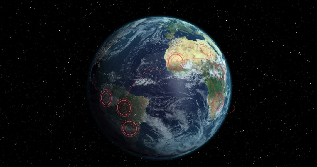 Global Communication Network Across Continents