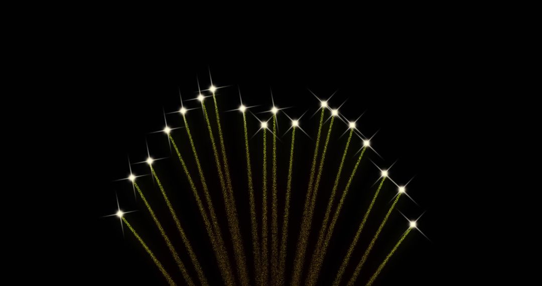 Bright Fireworks Display on Black Background